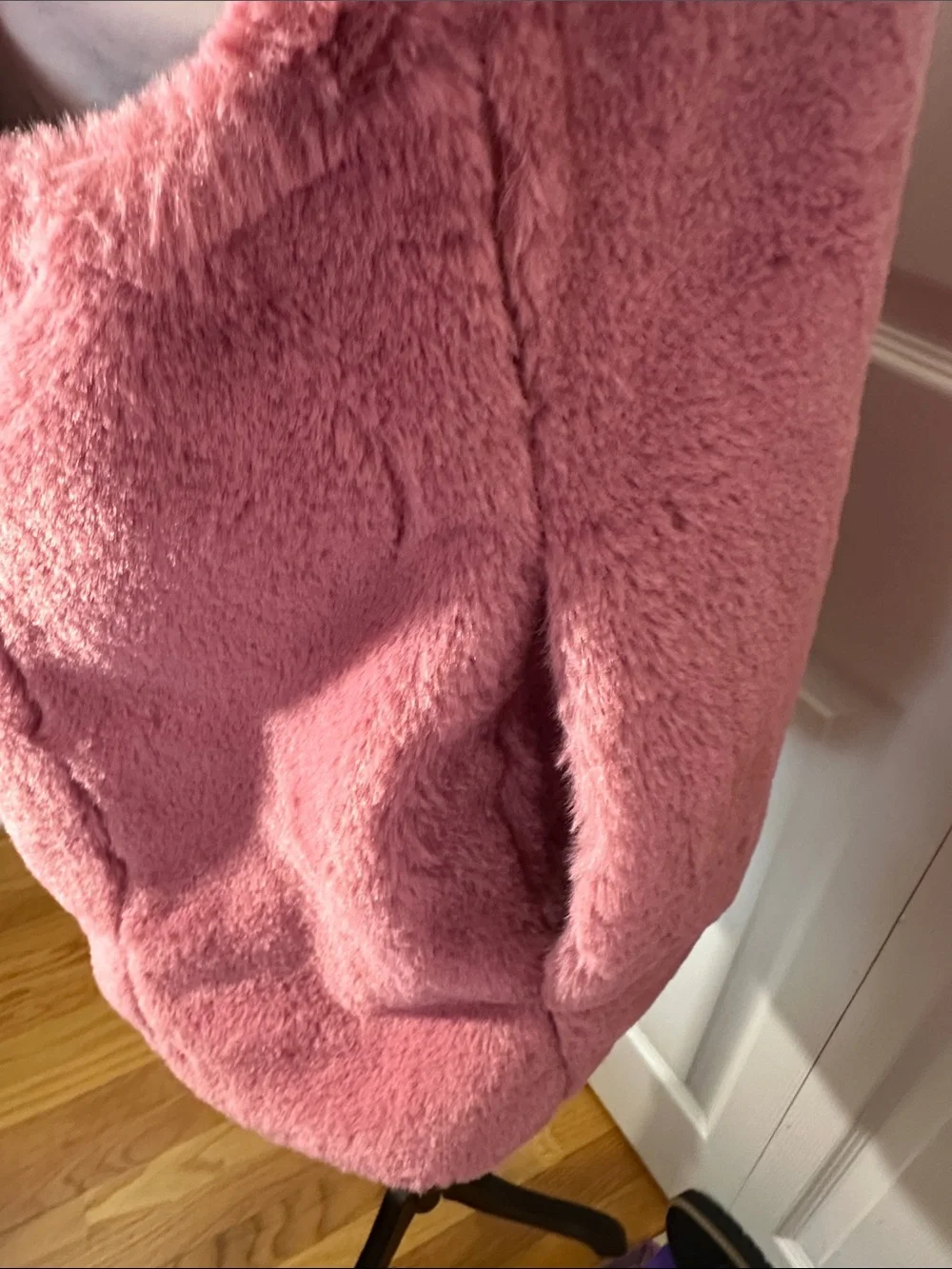 Womens Plush Fleece Vest - Dusty Rose